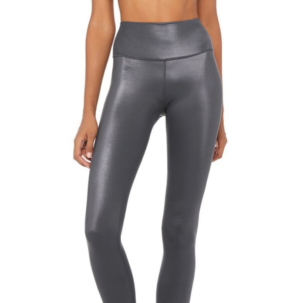 Alo Anthracite shine high waist leggings
